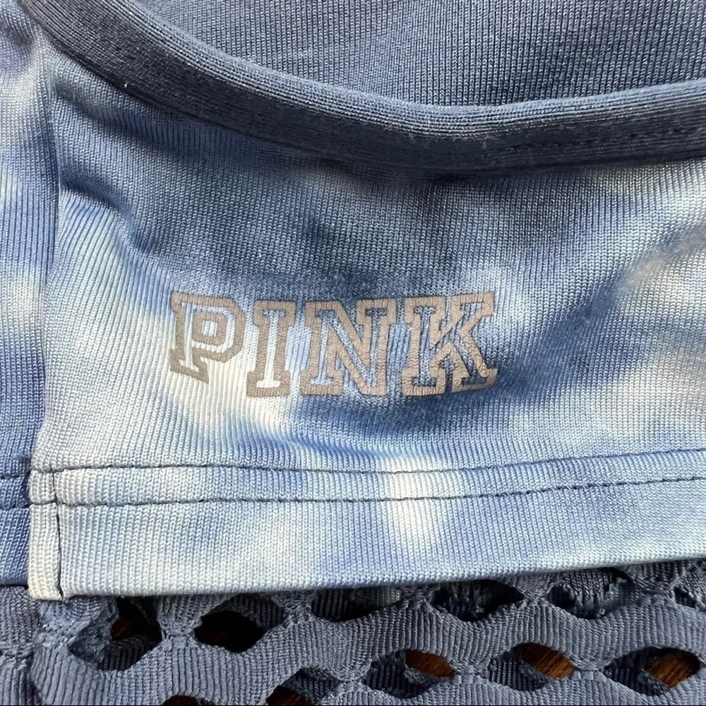 Victoria’ Secret Pink Racerback Sports Bra Medium Athleisure Yoga Cloud Festival